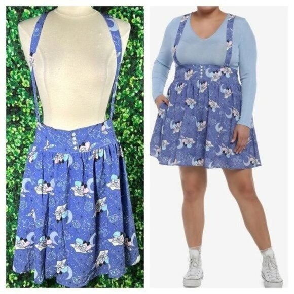 Little Twin Stars Sanrio Celestial Night Suspender Skirt Overall Dress Plus Sz 5 - Picture 1 of 16